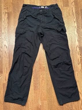 Vintage Y2K Nike ACG Black Ripstop Nylon Cargo Pants Mens 32 Medium
